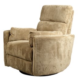 Electric recliner/rocking chair Hoka 02, light brown, rotatable 180 degrees, H89-106x101x98-168cm, seat height 50-57cm