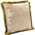 Decorative cushion Cannes Powder, beige, velvet, 45x45cm