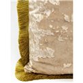 Decorative cushion Cannes Powder, beige, velvet, 45x45cm