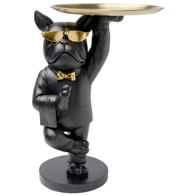 Приставной столик Cool Buldog tray, черный/золотой цвет, H56x39x34cm