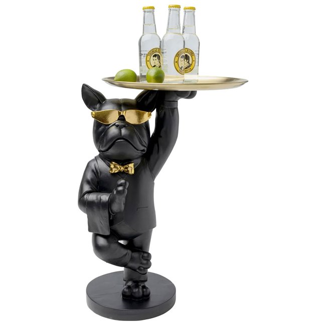 Приставной столик Cool Buldog tray, черный/золотой цвет, H56x39x34cm