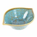Aperitivo bowl Scratch, brown/blue, porcelain, 15x11.7cm H4.4cm