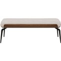 Bench Marc, brown/light beige, H50x140x45cm