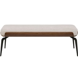 Bench Marc, brown/light beige, H50x140x45cm