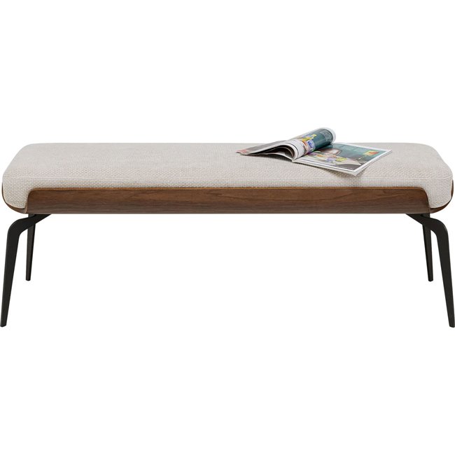Bench Marc, brown/light beige, H50x140x45cm