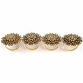 Napkin ring Palazzo set of 4, gold color, H4.5cm, D4cm