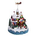 X-mas decor Luminous village Santa's house, 22 LED 4.5V, H34.5x23x21cm