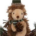 X-mas decor Hedgehog Wreath Ornament, H44x33x10cm