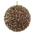 Christmas decor Tinsel ball champagne, D8cm