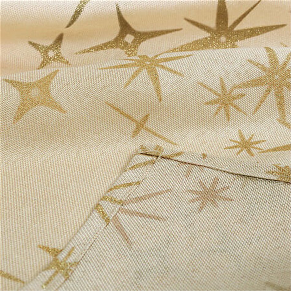 Canvas tablecloth Stragi candle, beige/gold color, 140x360