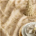Canvas tablecloth Stragi candle, beige/gold color, 140x360