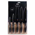 Kitchen Knife Set 5pcs Steel, black, 41x24x3cm