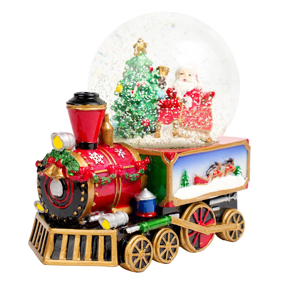 Снежный шар Christmas scene train, H15x16x11cm