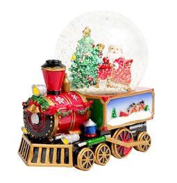 Снежный шар Christmas scene train, H15x16x11cm