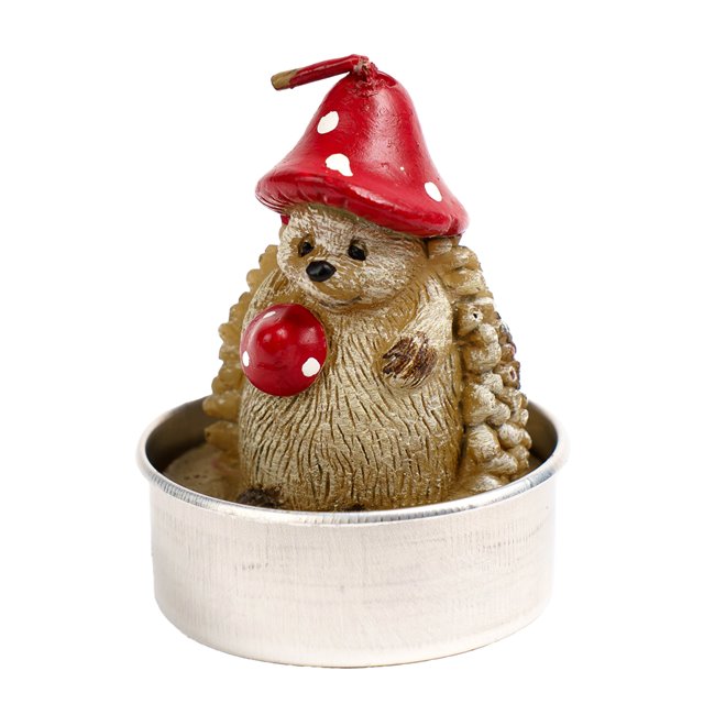 Tea light Hedgehog, set of 6 pcs., H5cm, D4cm 