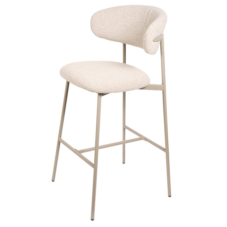 Bar chair Landsem 20, sand color/taupe, H104x52x50.5cm seat height 75cm