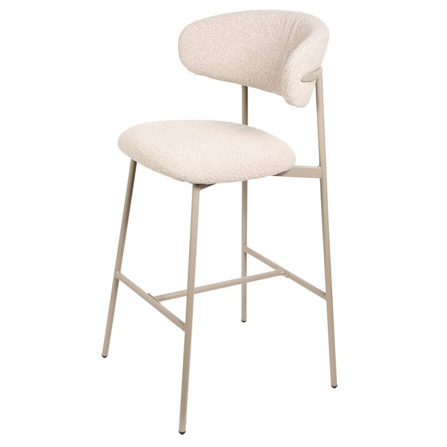 Bar chair Landsem 20, sand color/taupe, H104x52x50.5cm seat height 75cm