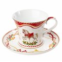 Чашка с блюдцем CHRISTMAS TALE, в подарочной коробке, 200ml, H10cm, D16cm