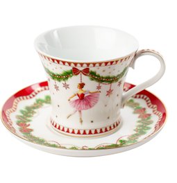 Чашка с блюдцем MAGIE DE NOEL, в подарочной коробке, 200ml, H10cm, D15cm