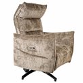 Electric recliner Amandy cremona-24 K, 2 motors, brown, rotatable 360 degrees, H74-110x76x90-158cm, seat height 40-51cm