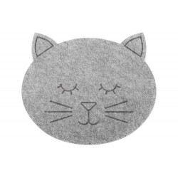Lauamatt Grey cat, 30x26cm