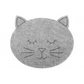 Lauamatt Grey cat, 30x26cm