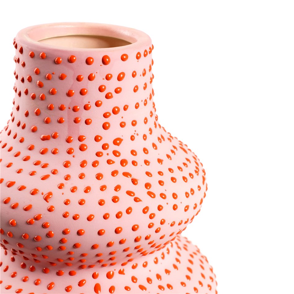 Vaas Spots pink, keraamika, roosa/punane, H38x22.5x22.5cm