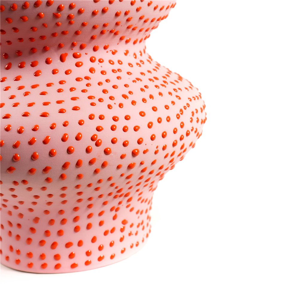 Vaas Spots pink, keraamika, roosa/punane, H38x22.5x22.5cm