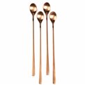 Smoothie spoon stainless steel rose gold 4 pcs. 26.5x2.5x0.9cm