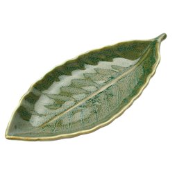 Декоративное блюдо Tarha, зеленый, H2.2x22.9x10.2cm