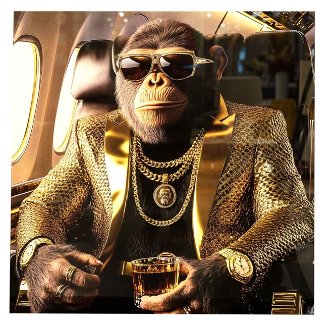 Glass picture Big Boss, 100x100x0.4cm