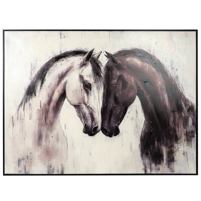 Lõuendimaal Black and white horses, 120x90cm