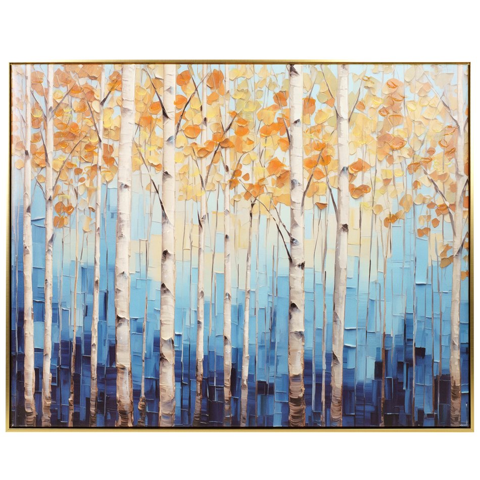 Canva Golden birches, 100x80x3.5cm