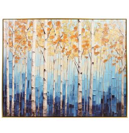 Canva Golden birches, 100x80x3.5cm
