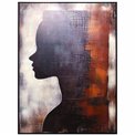 Canva Lady in black II, 90x120x4cm