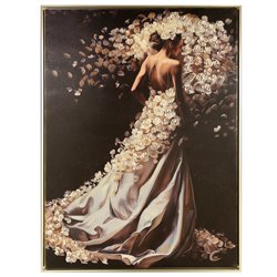 Canva Lady in white, 120x90x4cm