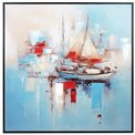 Canva Saillboat, 80x80x3.5cm