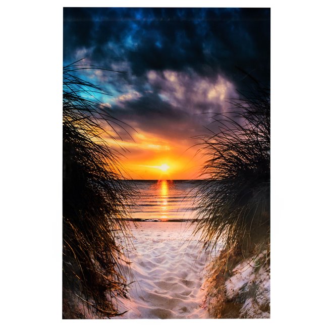 Glass picture Sunset by the sea, 80x120x0.4cm