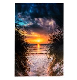 Glass picture Sunset by the sea, 80x120x0.4cm
