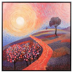 Lõuendimaal Way into the yellow, 80x80x3.5cm