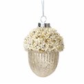 X-mas decor anti-white hanging, 6x6x9.5cm