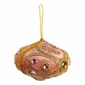 Christmas decor Jewel swirl onion, mauve/gold