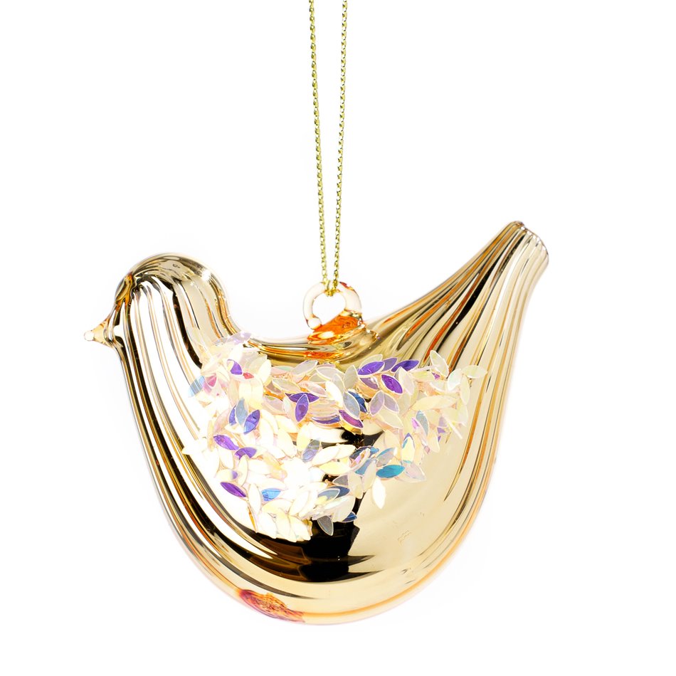 X-mas ball  Bird, 6x5x8cm