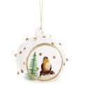 X-mas decor BDN GLASS 100MM BIRD BROWN