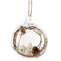 X-mas decor GLASS BALL W/ DECORATION, H9.5x8.7x8cm
