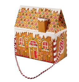 BOX BAG XMAS GINGERBREAD, H25x12x25cm
