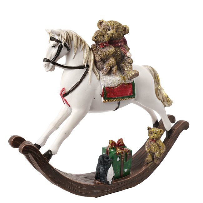Рождественский декор Rocking horse, H17x21x4cm