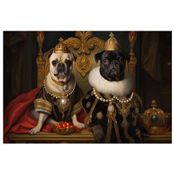 Klaasist pilt King and Queen 90x60x0.4cm