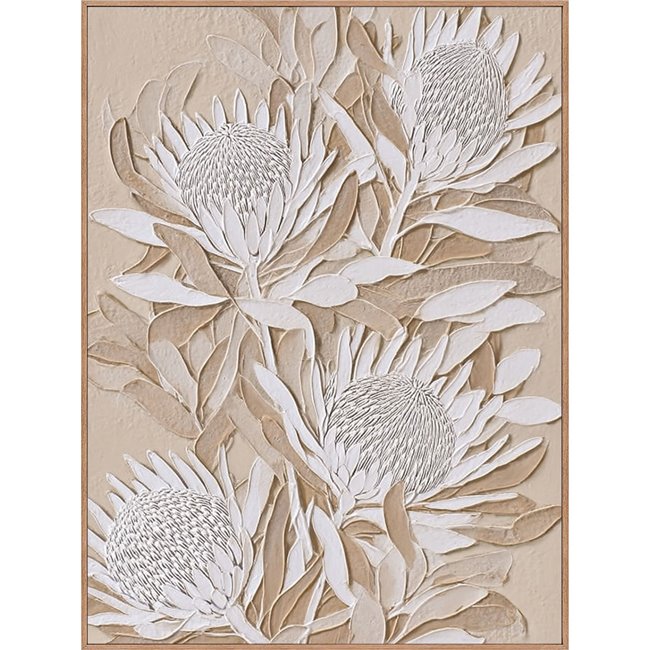 Canva White sunflowers, 90x120x4cm