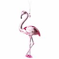 X-mas decor FLAMINGO WITH FISHLINE, 6x3 x11.8cm 